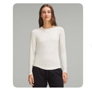 Lululemon Hold Tight Long Sleeve in Bone